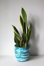 Load image into Gallery viewer, Large Blue &amp; Grey Plant Pot
