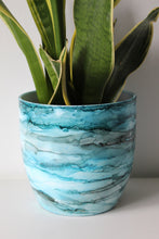 Load image into Gallery viewer, Large Blue &amp; Grey Plant Pot
