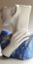 Load image into Gallery viewer, Metallic Blue Torso Vase
